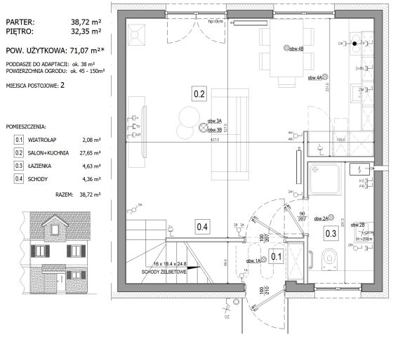 bliźniak, 4 pokoje Nowa Wola. Zdjęcie 5