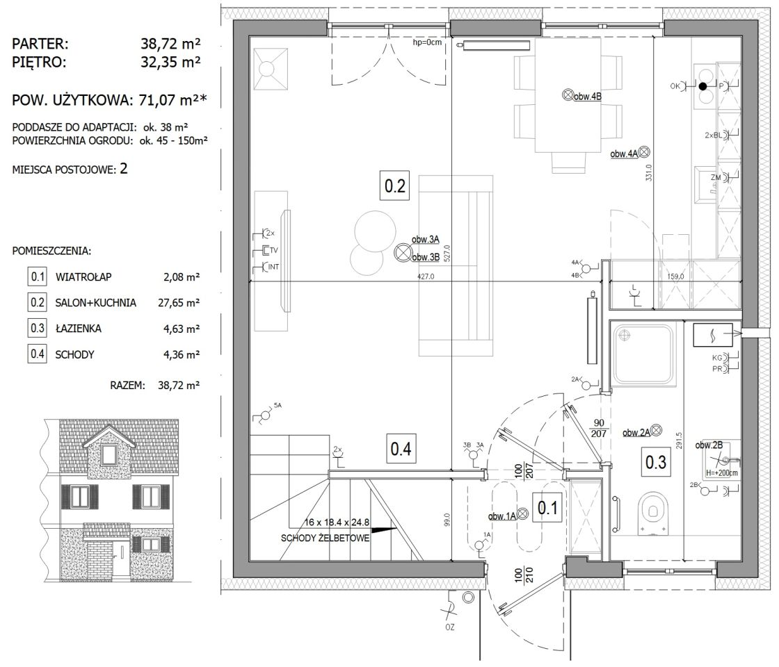 bliźniak, 4 pokoje Nowa Wola. Zdjęcie 5