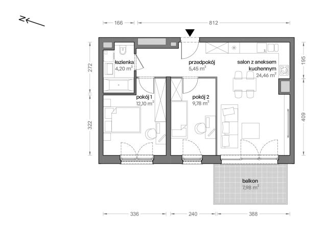 Mieszkanie 3-pokojowe Katowice Brynów, ul. Ceglana. Zdjęcie 7