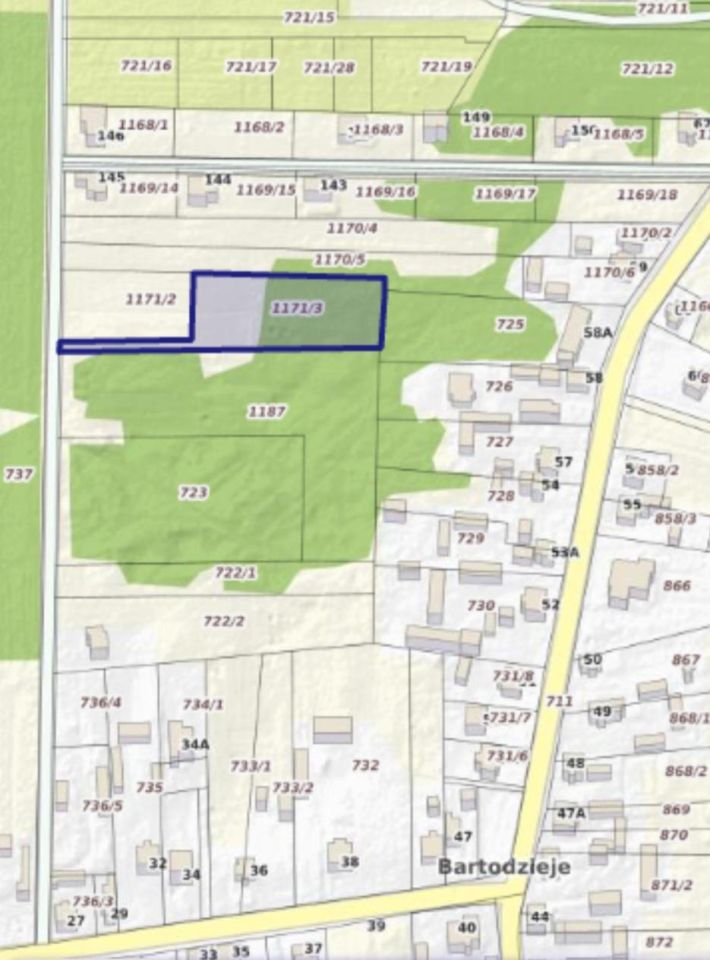 Działka budowlana Bartodzieje. Zdjęcie 2