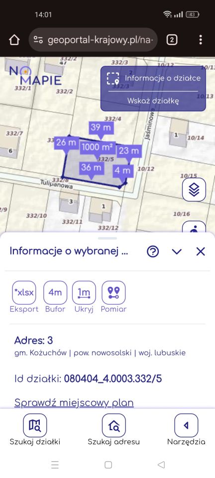 Działka budowlana Kożuchów, ul. Jaśminowa. Zdjęcie 3