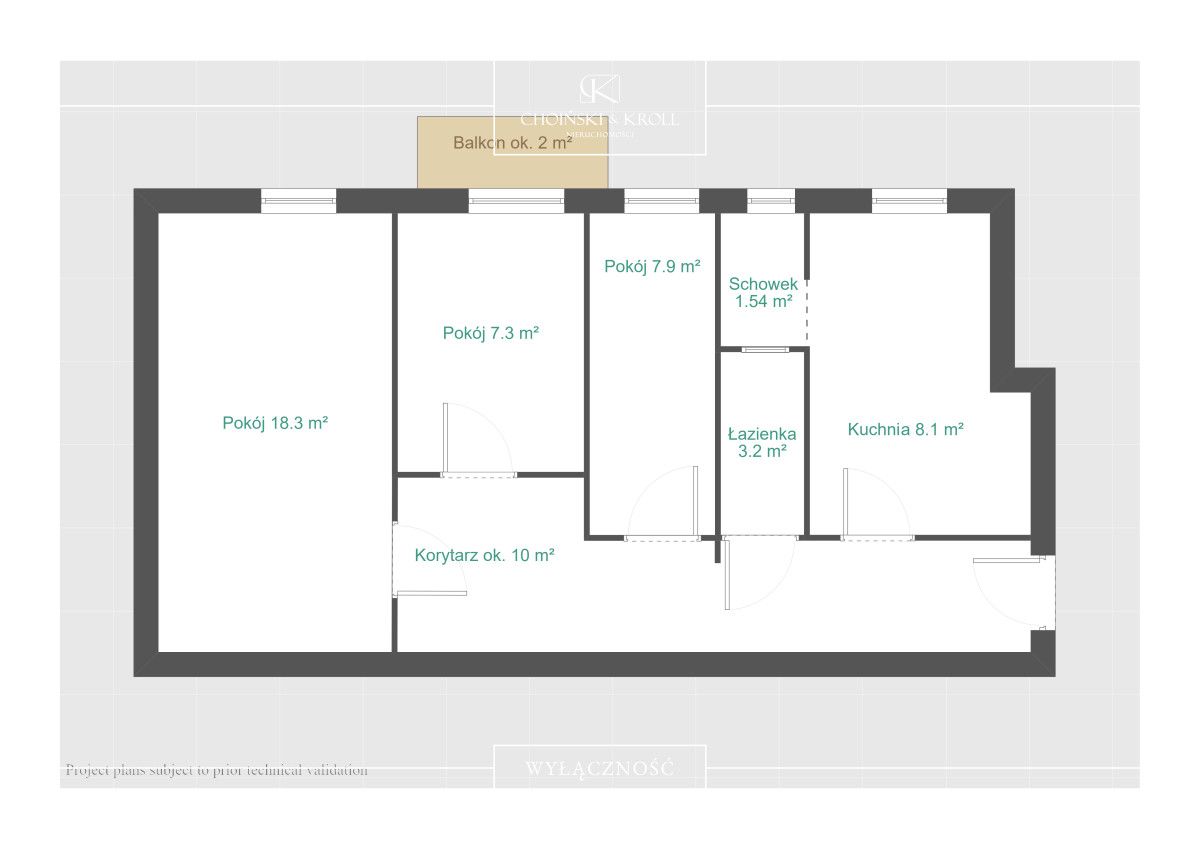Mieszkanie 3-pokojowe Poznań Wilda, ul. Józefa Wybickiego. Zdjęcie 17