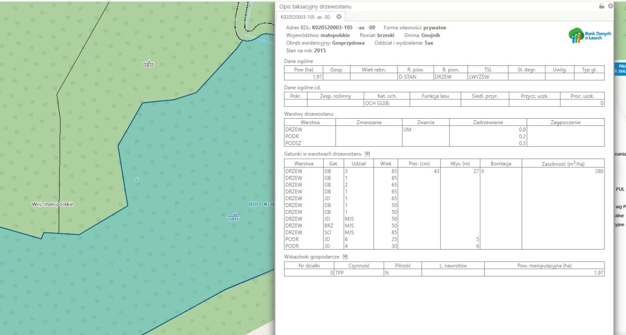 Działka leśna Gosprzydowa