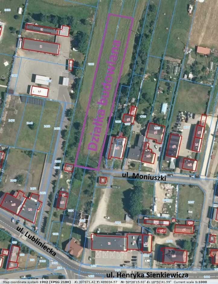 Działka budowlana Koszęcin, ul. Moniuszki. Zdjęcie 1