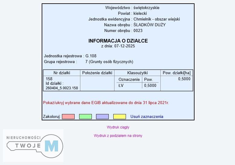 Działka rolna Śladków Duży. Zdjęcie 4