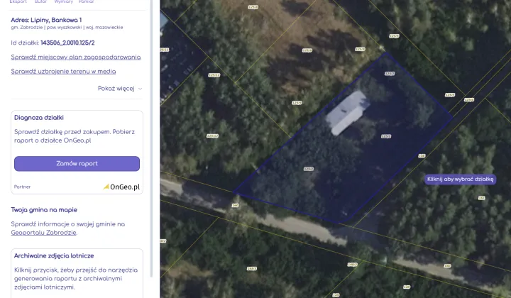 Działka siedliskowa Lipiny, ul. Bankowa