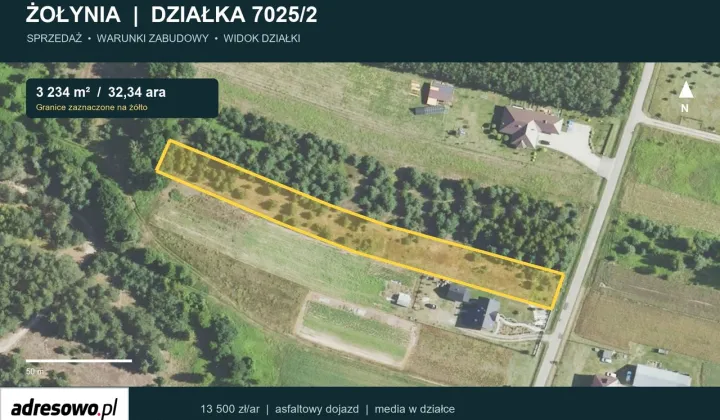 Działka budowlana Żołynia