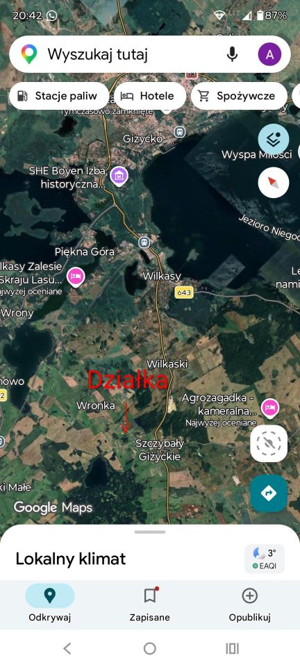 Działka budowlana Szczybały Giżyckie. Zdjęcie 6