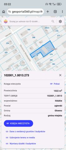 Działka budowlana Głowno Osiny, ul. Obrońców Westerplatte 91a. Zdjęcie 1