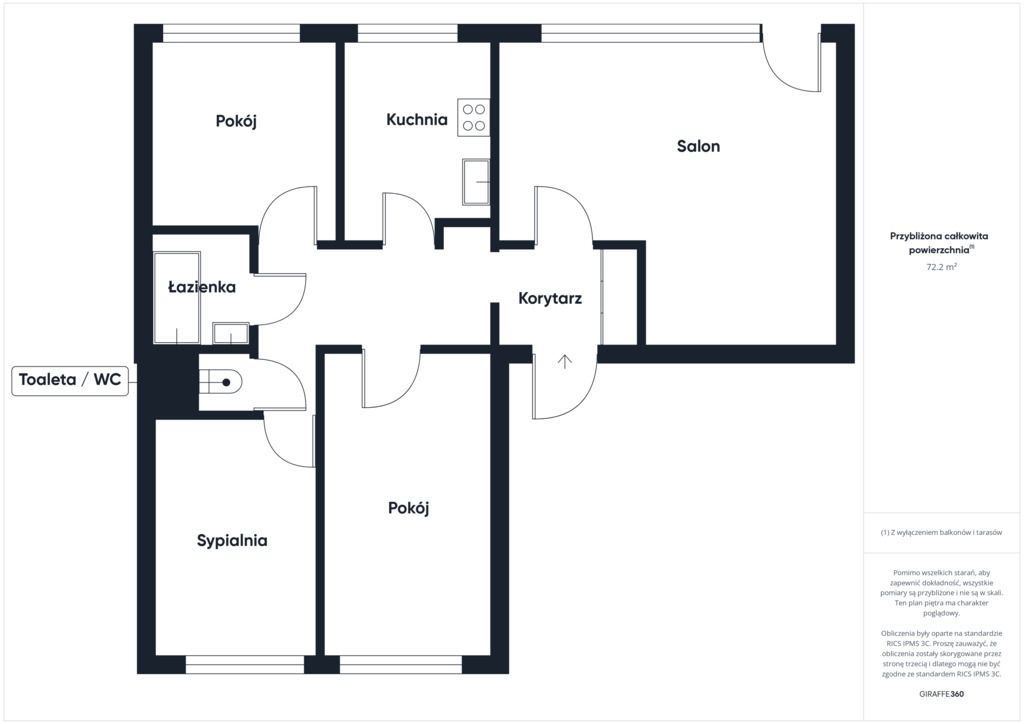 Mieszkanie 4-pokojowe Piastów, ul. Michała Kleofasa Ogińskiego. Zdjęcie 13