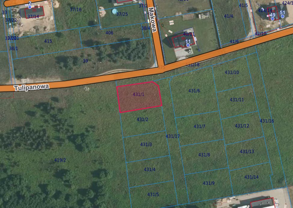 Działka budowlana Lubin, ul. Tulipanowa