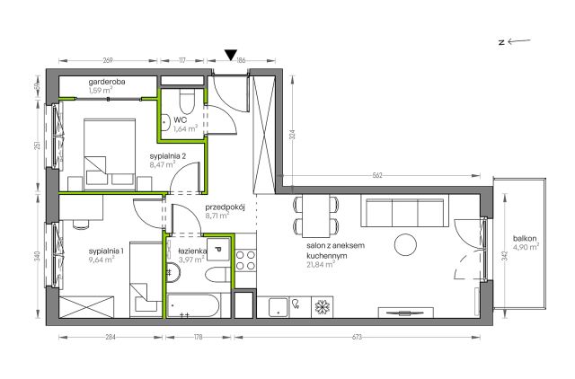 Mieszkanie 3-pokojowe Kraków Płaszów, ul. Myśliwska. Zdjęcie 25