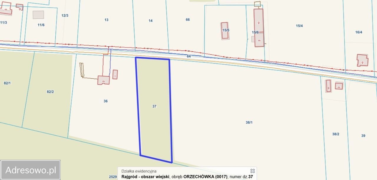 Działka budowlana Orzechówka. Zdjęcie 3