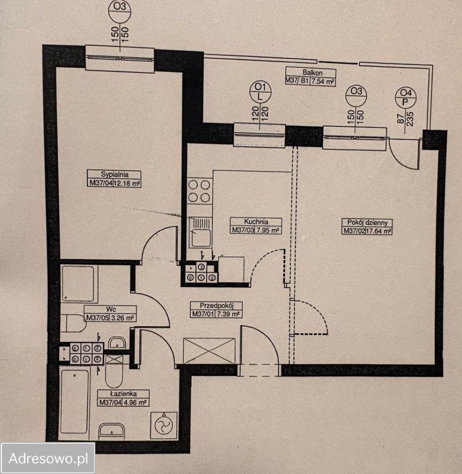 Mieszkanie 2-pokojowe Warszawa Tarchomin, ul. Józefa Mehoffera. Zdjęcie 2