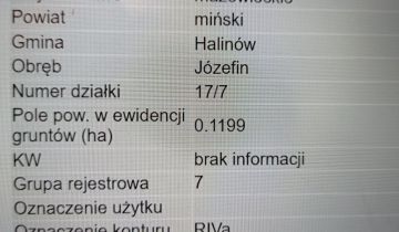 Działka budowlana Józefin, ul. Szyszkowa