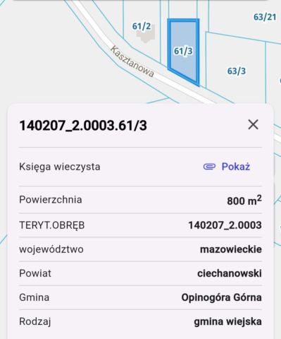 Działka budowlana Chrzanówek. Zdjęcie 1