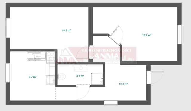 Mieszkanie 2-pokojowe Lublin Śródmieście, ul. Gabriela Narutowicza. Zdjęcie 15