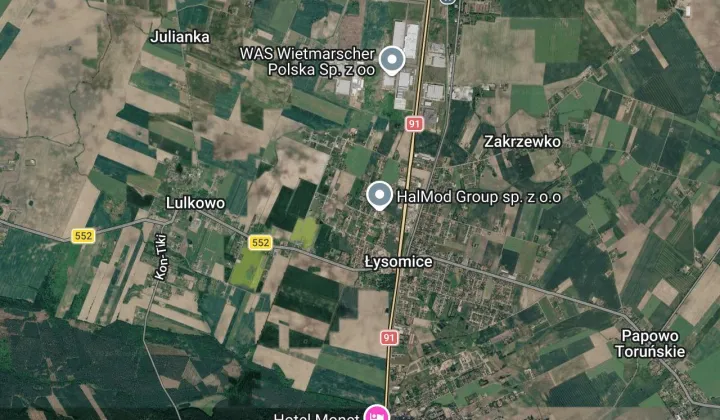 Działka budowlana Łysomice, ul. Polna