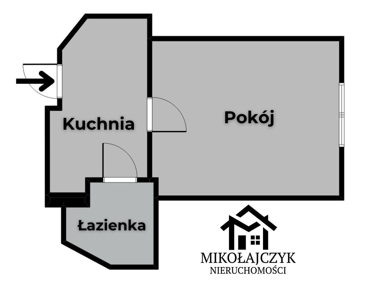 Mieszkanie 1-pokojowe Bartoszyce, ul. Chilmanowicza. Zdjęcie 9