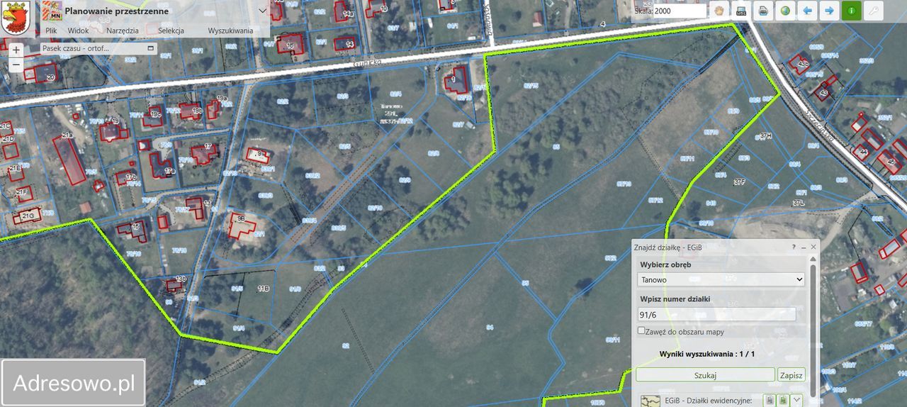 Działka budowlana Tanowo, ul. Gunicka