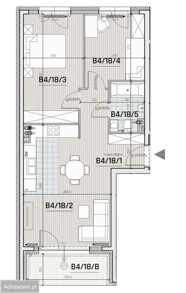 Mieszkanie 3-pokojowe Kielce Centrum, ul. Wspólna. Zdjęcie 20