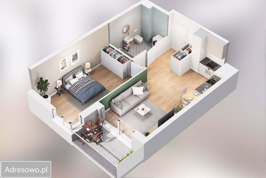 Mieszkanie 2-pokojowe Poznań Starołęka, ul. Wagrowska. Zdjęcie 15