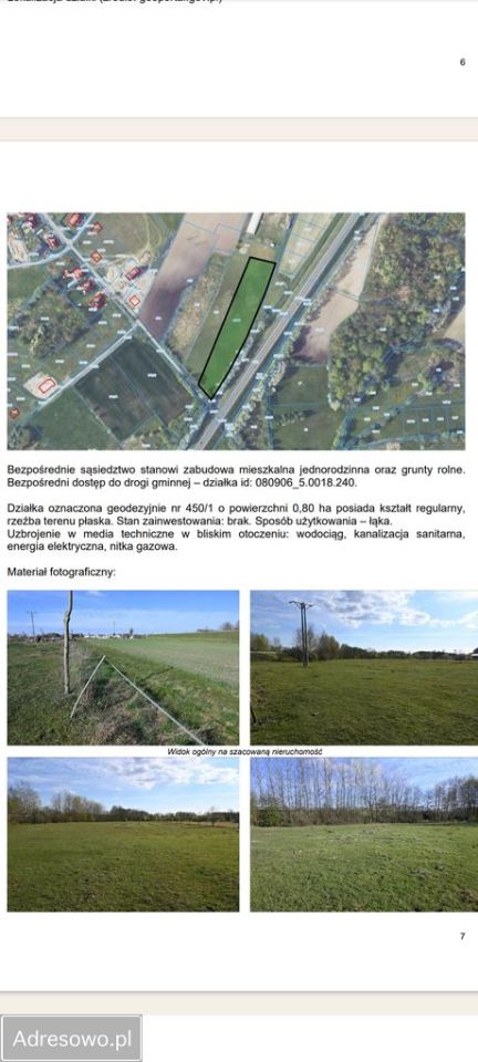 Działka inwestycyjna Krężoły. Zdjęcie 1