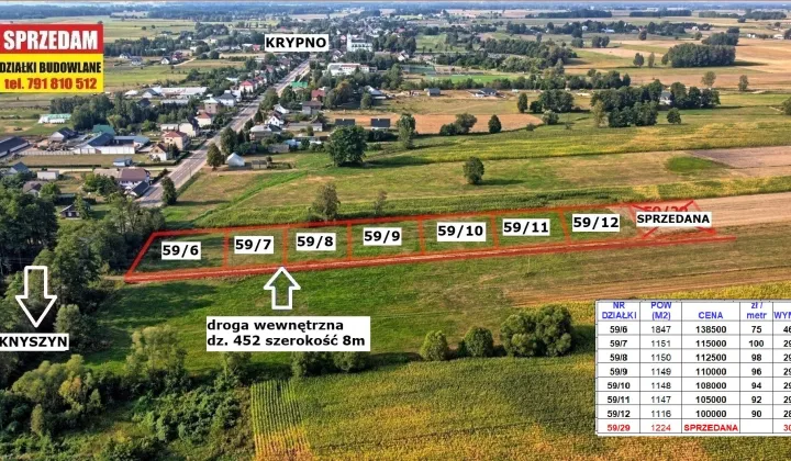 Działka budowlana Krypno Kościelne, brak