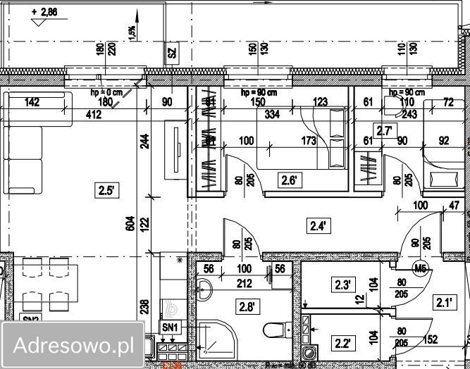 Mieszkanie 4-pokojowe Bolszewo, ul. Konwaliowa