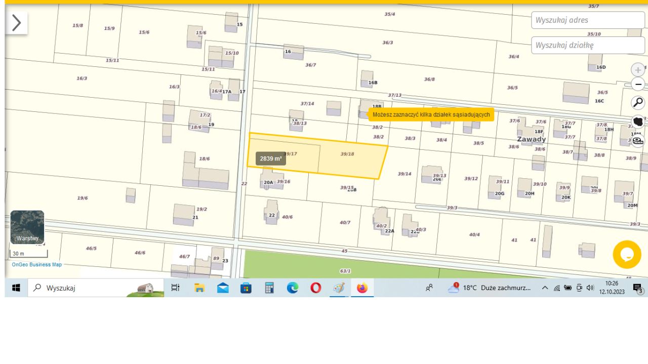 Działka rolno-budowlana Zawady. Zdjęcie 2