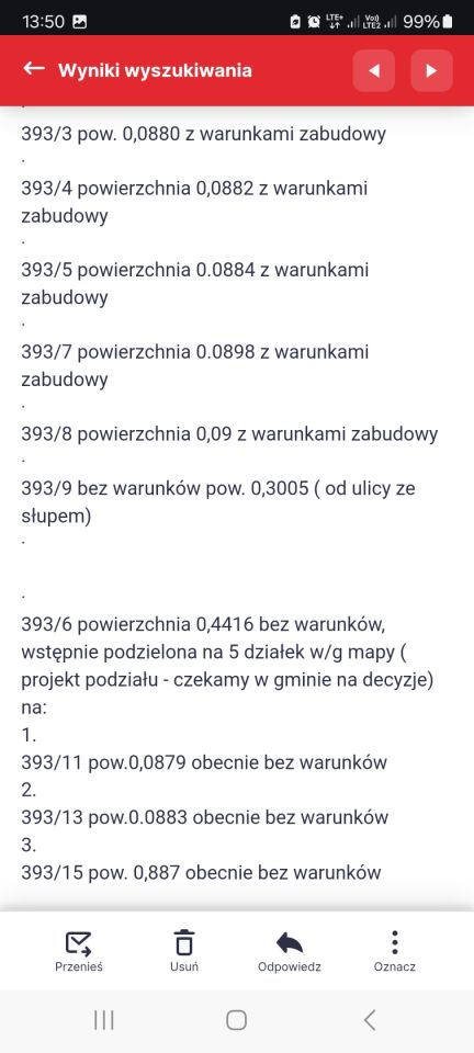 Działka budowlana Orchówek, ul. Miła