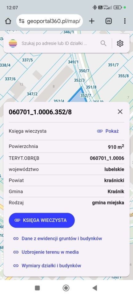 Działka budowlana Kraśnik Centrum, ul. Willowa. Zdjęcie 3