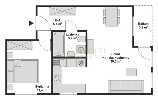 Mieszkanie 2-pokojowe Gdańsk Chełm, ul. Wawelska. Zdjęcie 13
