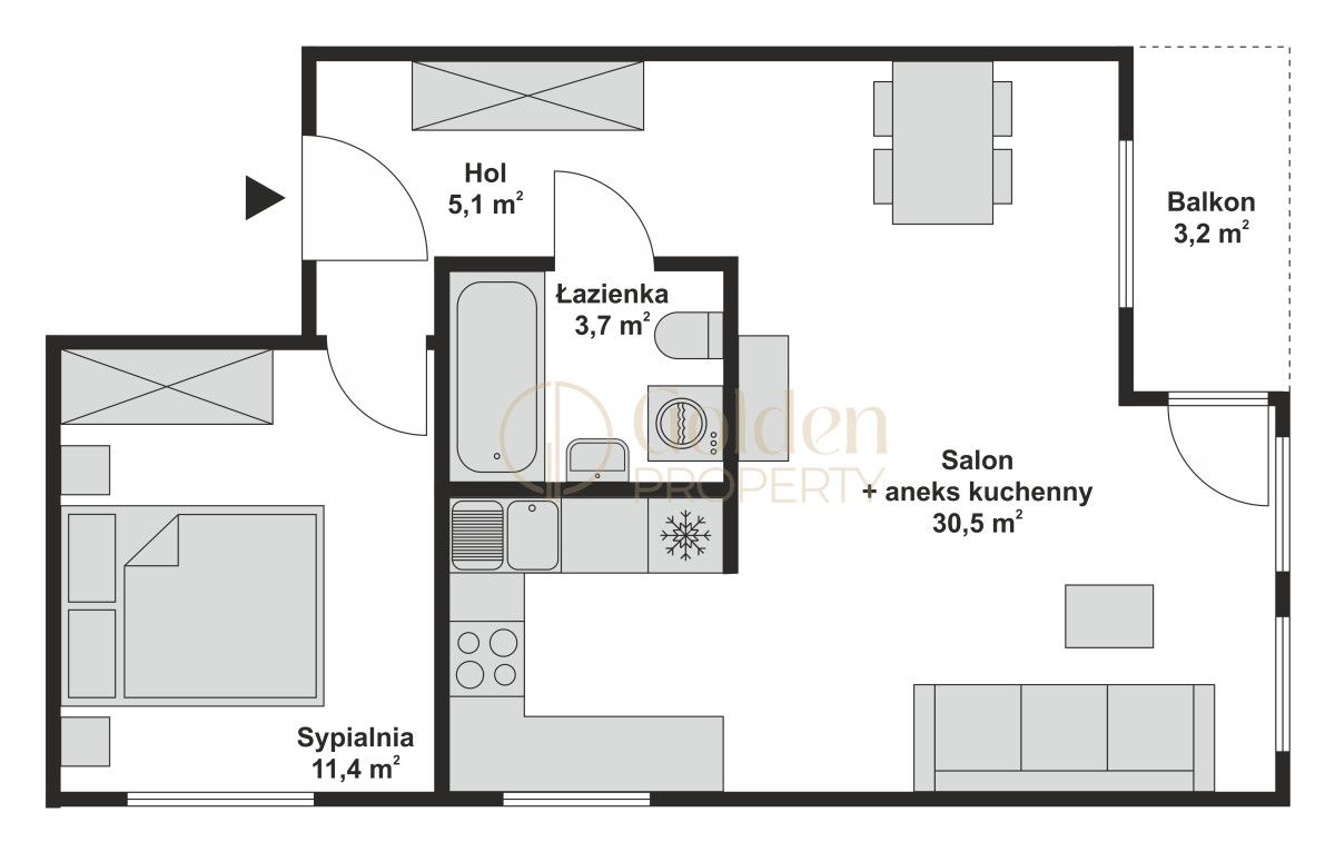 Mieszkanie 2-pokojowe Gdańsk Chełm, ul. Wawelska. Zdjęcie 13
