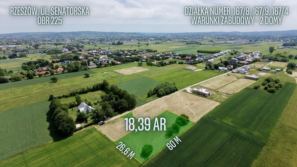 Działka budowlana Rzeszów Budziwój, ul. Senatorska. Zdjęcie 1