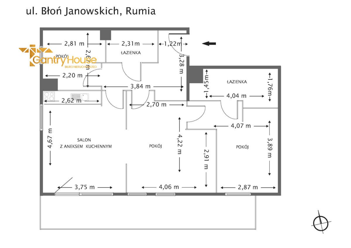 Mieszkanie 3-pokojowe Rumia, ul. Błoń Janowskich. Zdjęcie 24