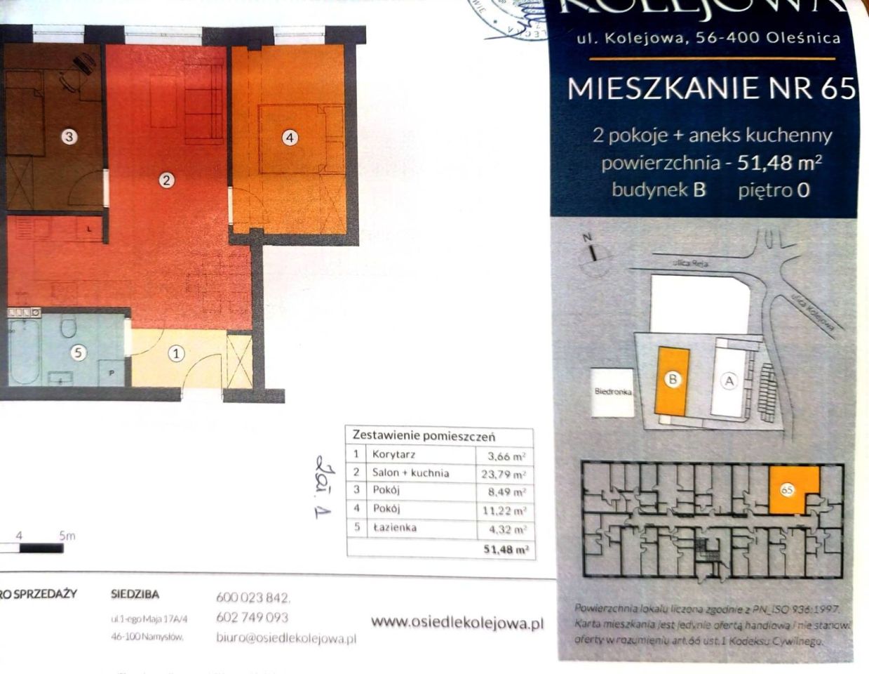 Mieszkanie 3-pokojowe Oleśnica Centrum, ul. Kolejowa. Zdjęcie 19