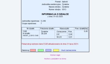 Działka budowlana Żyraków Podedwór