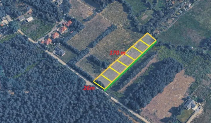 Działka budowlana Wysoka Głogowska, ul. Leśne Zacisze