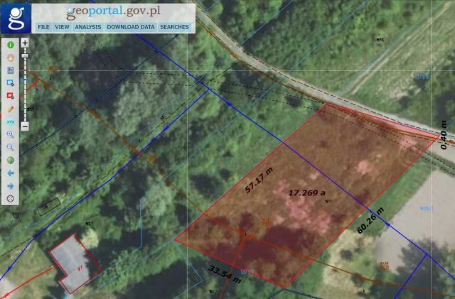 Działka budowlana Korzeniów. Zdjęcie 1