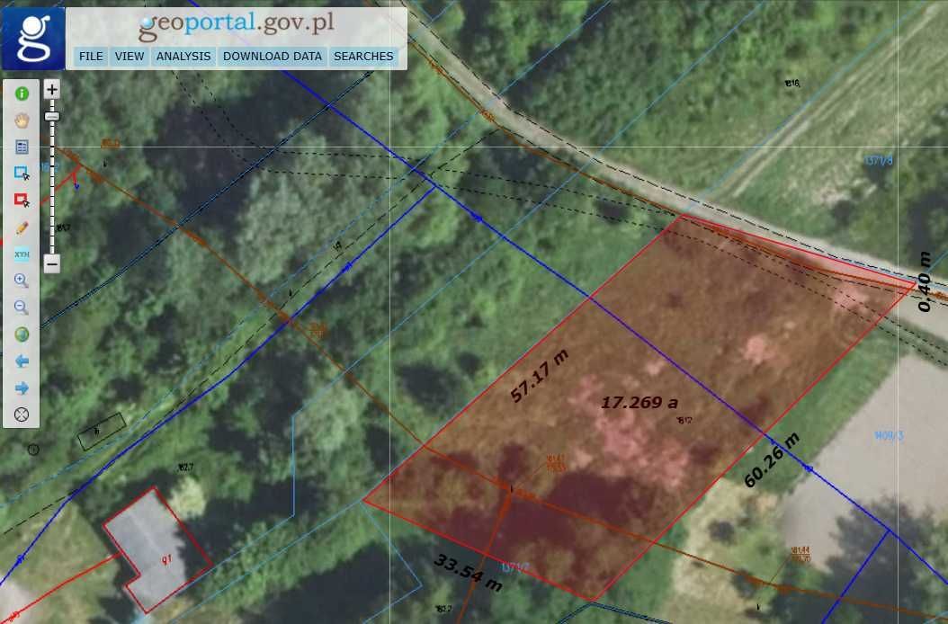 Działka budowlana Korzeniów