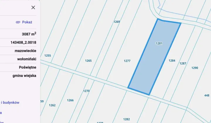 Działka rolno-budowlana Ręczaje Polskie