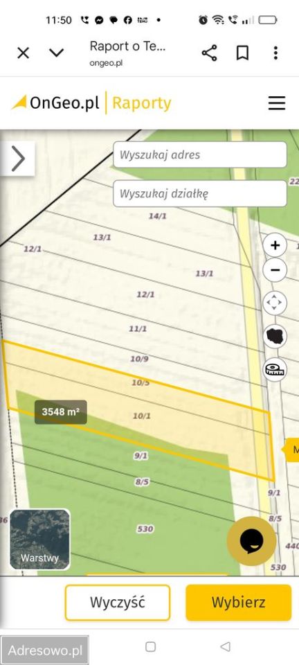 Działka rolna Wójcin B