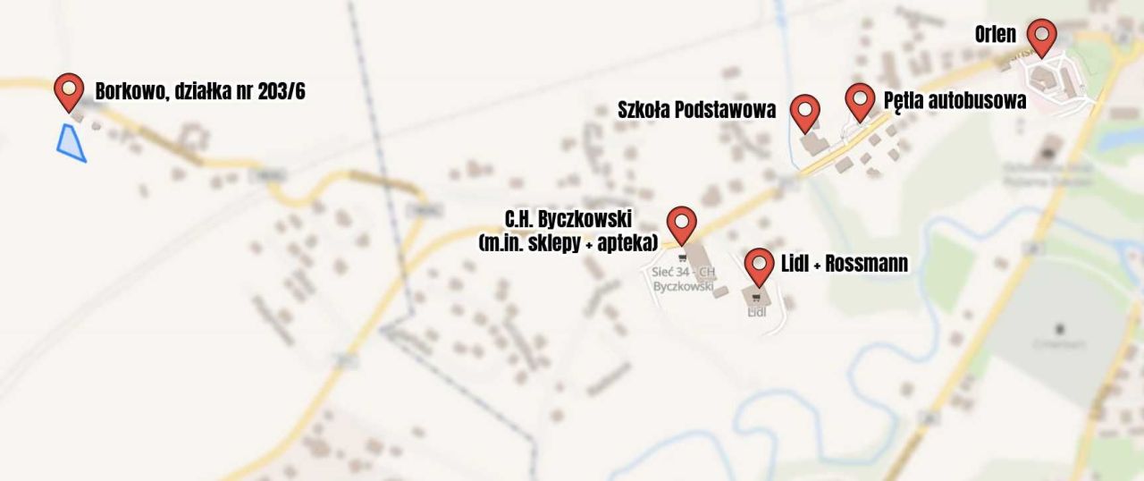 Działka budowlana Borkowo. Zdjęcie 6