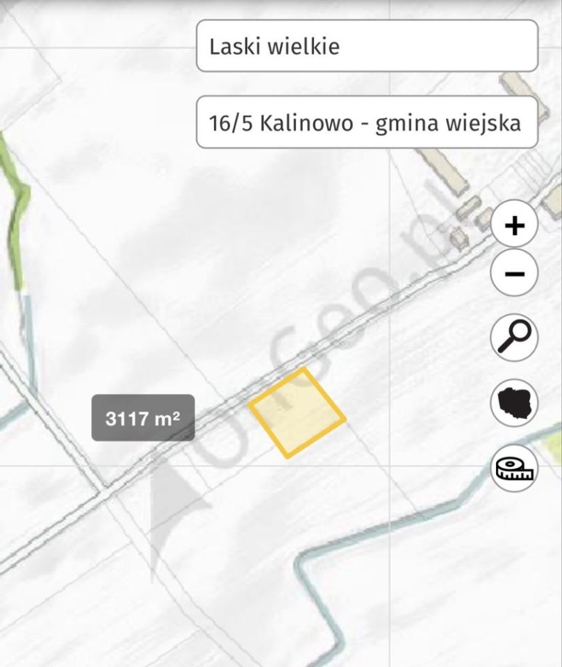 Działka rolno-budowlana Laski Wielkie. Zdjęcie 1