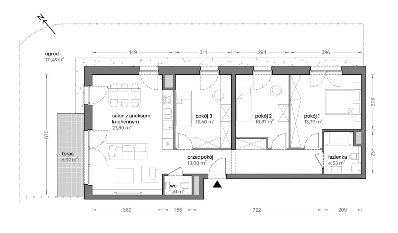 Mieszkanie 4-pokojowe Katowice Brynów, ul. Ceglana. Zdjęcie 7