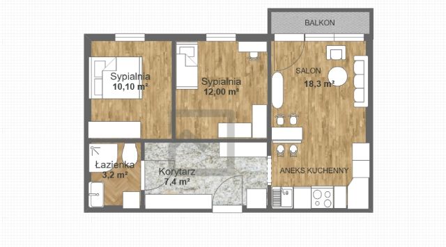 Mieszkanie 2-pokojowe Częstochowa Północ, ul. Bacewicz. Zdjęcie 14