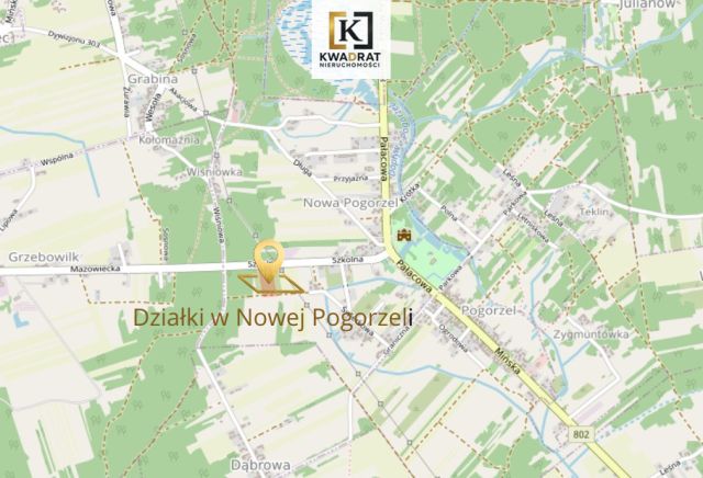 Działka budowlana Nowa Pogorzel, ul. Szkolna. Zdjęcie 1