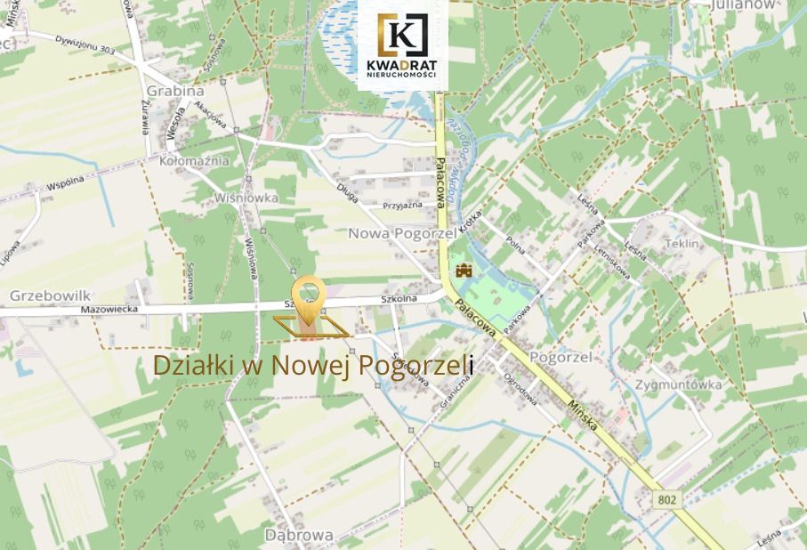 Działka budowlana Nowa Pogorzel, ul. Szkolna. Zdjęcie 1