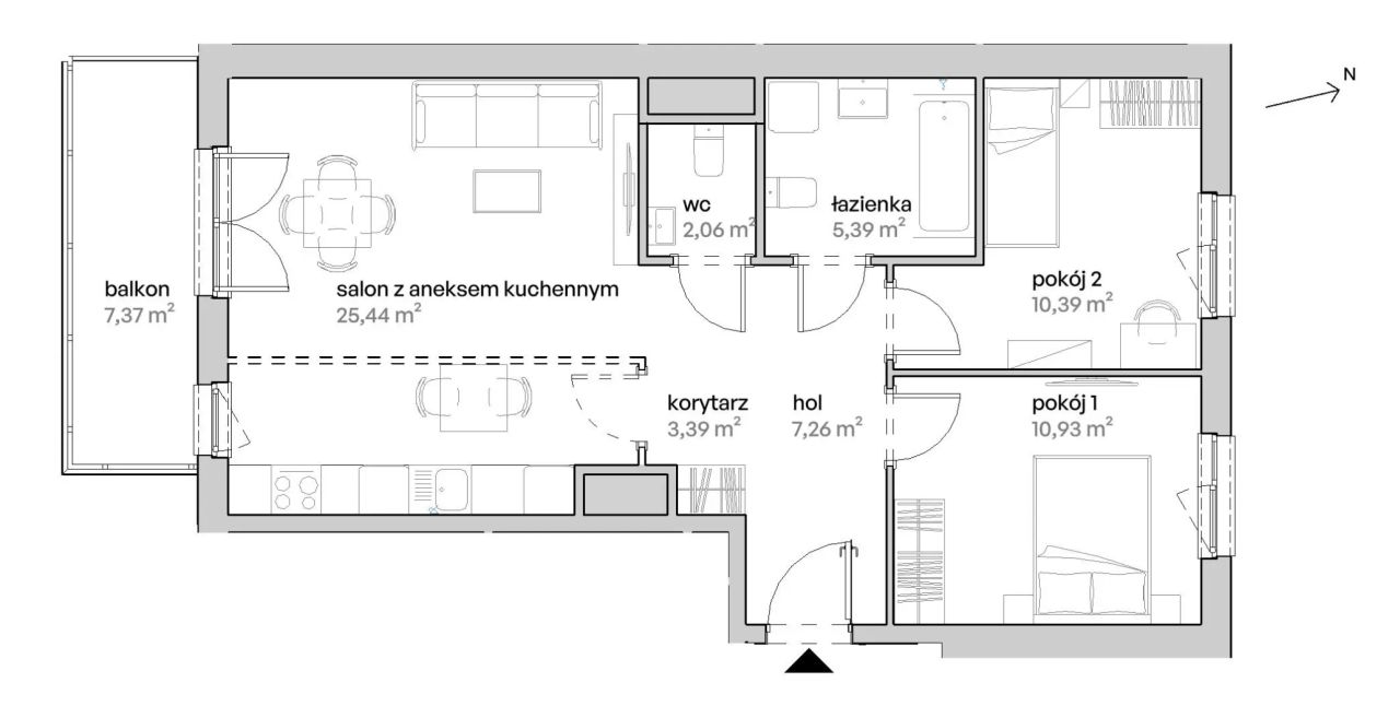 Mieszkanie 3-pokojowe Poznań Starołęka, ul. Unii Lubelskiej. Zdjęcie 7